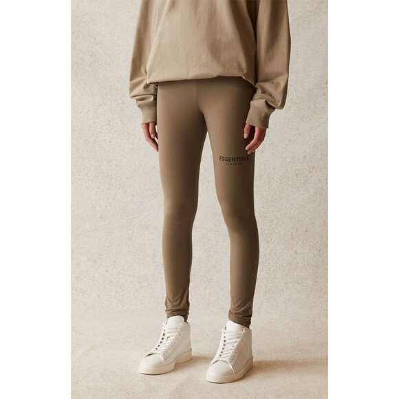 Fear of God Essentials Athletic Leggings in Taupe - Picture 4 of 5